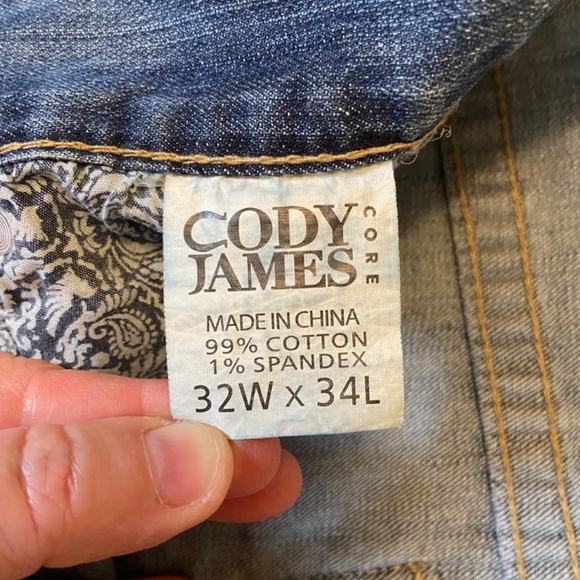 Cody James Core Mens Classic Straight Jeans Blue Stretch Medium Wash Denim 32x34 - Picture 5 of 10